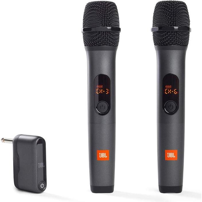 Original Jbl Wireless Microphone Set 2 Mic Karaoke Wireless With Receiver