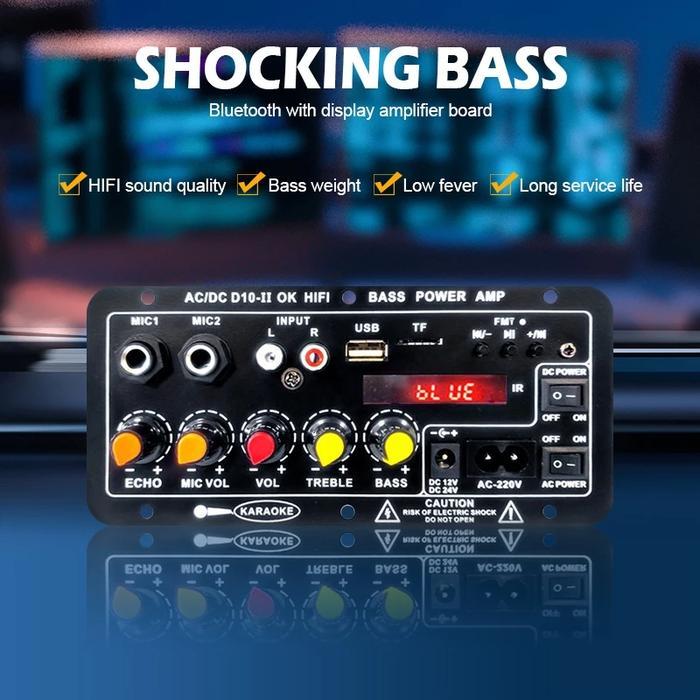 2.1 Amplifier Bluetooth 5.0 8-12 Inci Speaker AC 220V 12V 24V Kit Power Amplifier Subwoofer