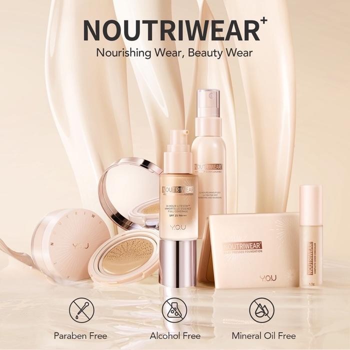 New NoutriWear+ Flawless Cushion Foundation / Cc Cushion / Cushion You / Cream You / Cushion