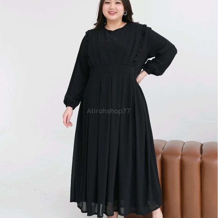 k468 Gamis Ceruty Jumbo Ld130Cm Ld140Cm Polos