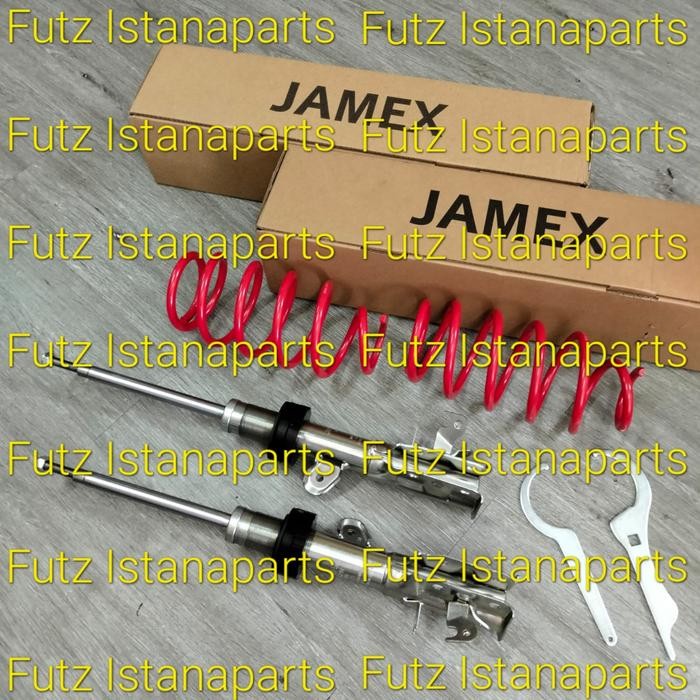 COILOVER SHOCK BREAKER JAMEX ADJUSTABLE HONDA BRIO DEPAN ORIGINAL