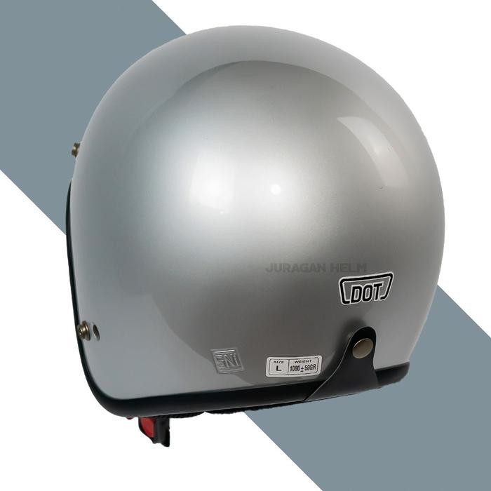 Helm Zeus Zs385 Silver Retro Bogo Classic