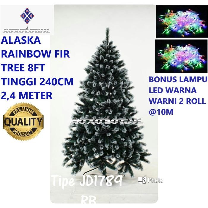 pohon natal 8 feet / 240 cm alaska rainbow fir tree tipe jd1789rb