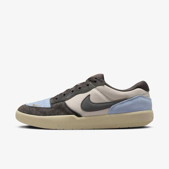 Nike SB Force 58 Sneakers Light Orewood Brown Psychic Blue Flax Original Authentic