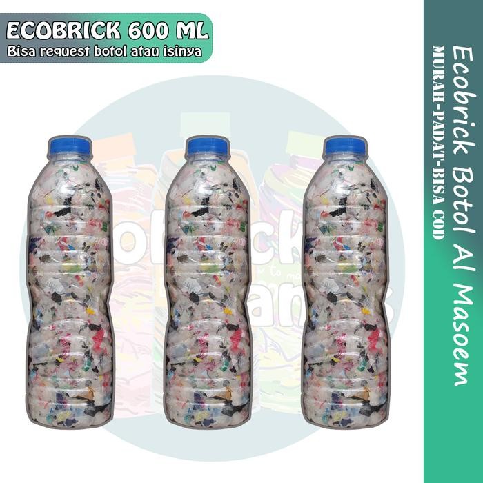 Ecobrick Ciamis Botol Al Ma'soem Al Masoem 600 ml 200 250 Gram Isi Kresek dan Plastik Murah Padat