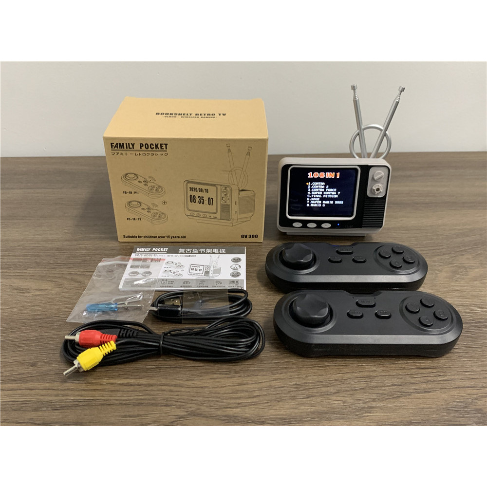 Mini Retro TV Game Console Handheld Video Game Console Digital Watch Built-in 108 Different Games Fo