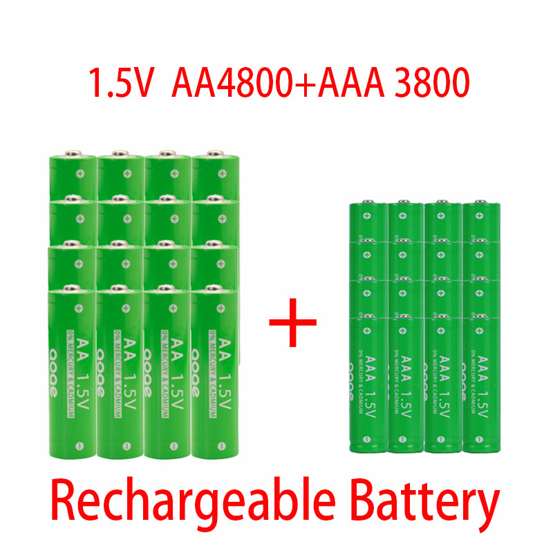 AA 4800mAh  Rechargeable battery   AAA 3800mAh  Rechargeable battery AA and AAA 1.5V Rechargeable ba