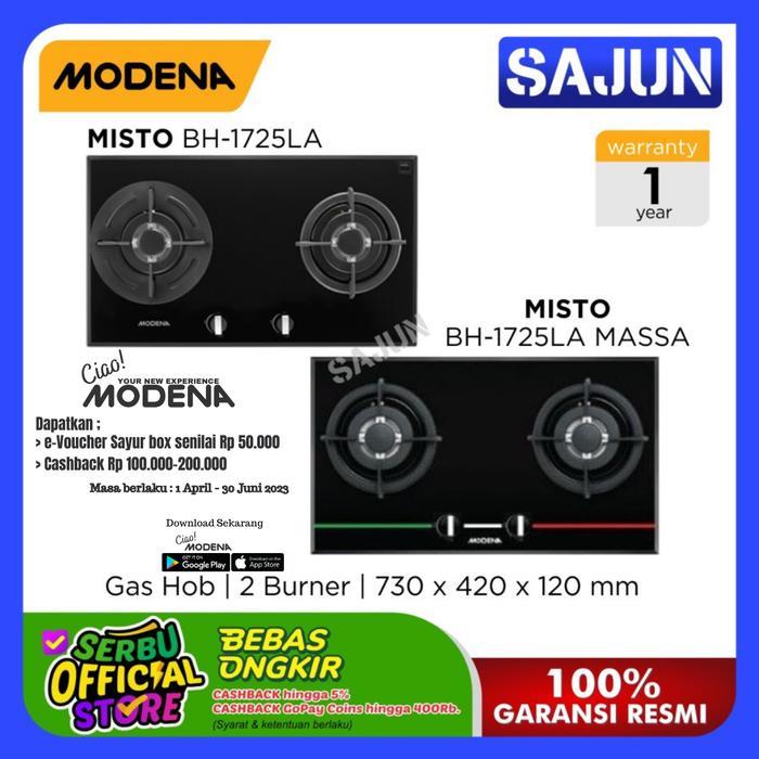 Murah Modena Built in Gas Hob BH 1725 LA MASSA 2Tungku MISTO BH1725LA Terlaris