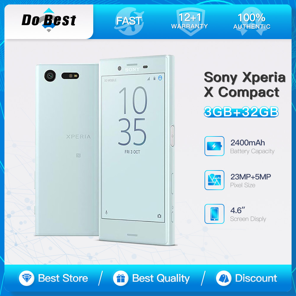 Sony Xperia X Compact F5321 SO-02J 4G LTE Mobile Phone 4.6'' 3GB RAM 32GB ROM Snapdragon 650