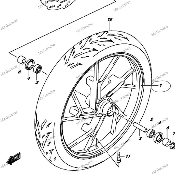 VELG PELEK DEPAN BELAKANG SATRIA FU 150 FI INJEKSI BIRU ASLI ORI SGP