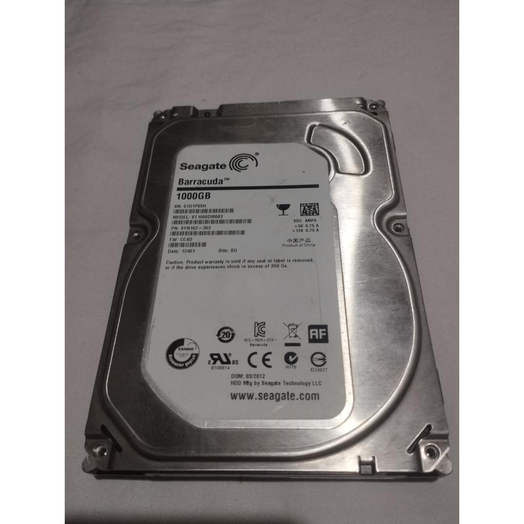 Hardisk Internal Dekstop/PC, Seagate, 1 TB, SATA, 3,5" (rusak)