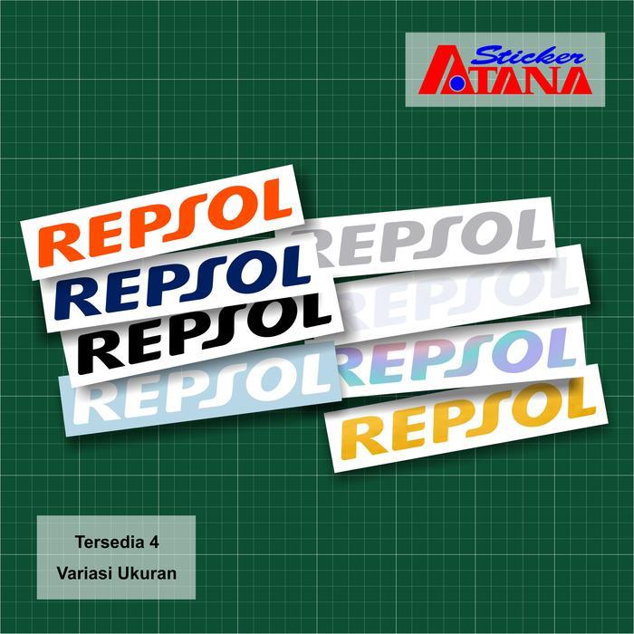 Stiker Cutting Repsol Emblem Logo Oil Gas Kecil Besar Oli Honda Motogp WSBK Formula 1 Racing Sponsor
