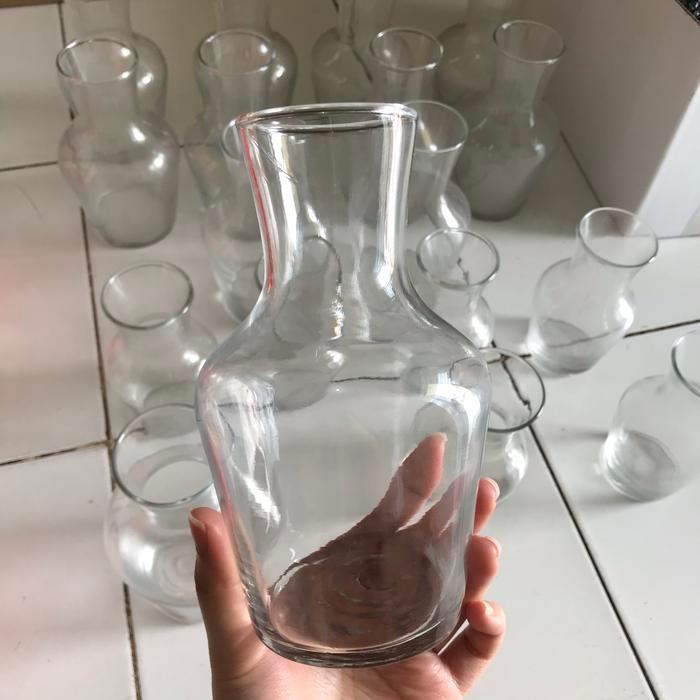 magg- Gelas Botol Kaca Cafe Jus Susu Unik Isi 570Ml Pot Bunga Dalgona Mug