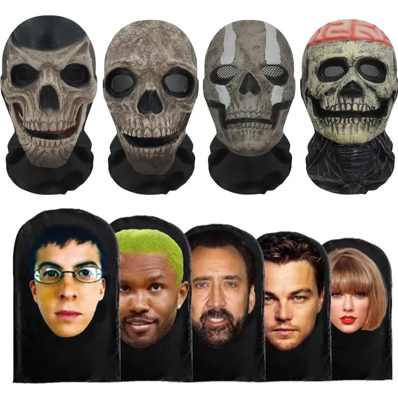 3D Mask Realistic Face Masks Mascaras Realistic Mask Cosplay Prop Funny Mesh Mask Full Face Headwear