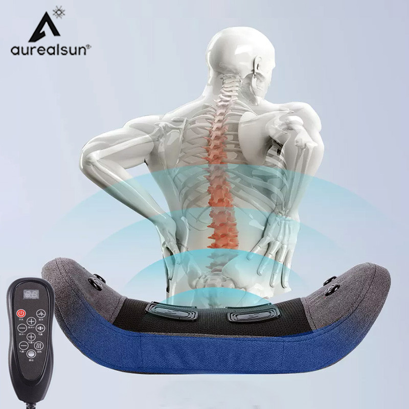 Electric Waist Massager Lumbar Vibration Cushion Relief Pain Heating