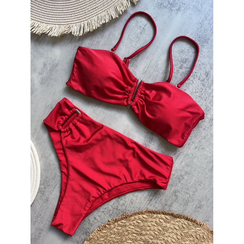 Bandeau Bikini Push Up Women Swimsuits 2025 Sexy Female Swimwear Brazilian Bikini Set Thong Biquini
