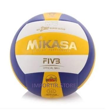 stfc- Paket Bola Voli Mv2200 Super Gold Dan Net Volly Mikasa Gold-1Bola 1Net Olahraga Pompa