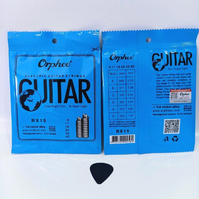 Senar Gitar Orphee Elektrik 09. 010. 011 Senar Gitar Orphee Original #Gratisongkir