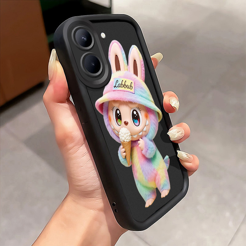 Casing Hp Untuk Realme C33 Case Boneka Es Krim Pelangi Softcase Fall Prevention Kesing lunak Cesing 