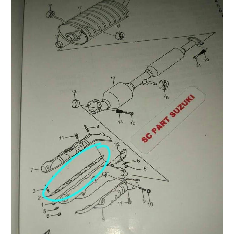 Baru Paking Knalpot Gasket Exhaust Suzuki Apv /Futura Injektion Ori Berquality