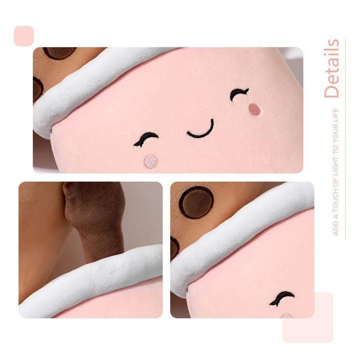 ur4w- Miniso Boneka Boba Lucu Mainan Mewah Boba Milk Tea Lembut Boneka Anak