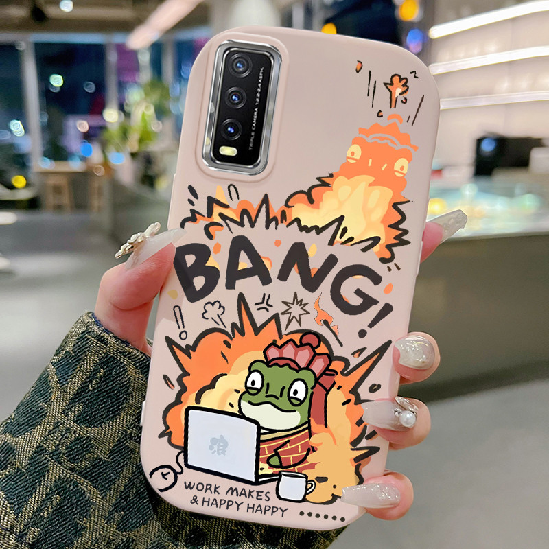 Casing Hp Untuk VIVO Y20 Y20i Y20s Y20T Y12s Y12a Case Kocak Katak Marah Kesing Jelly Cesing bulat g