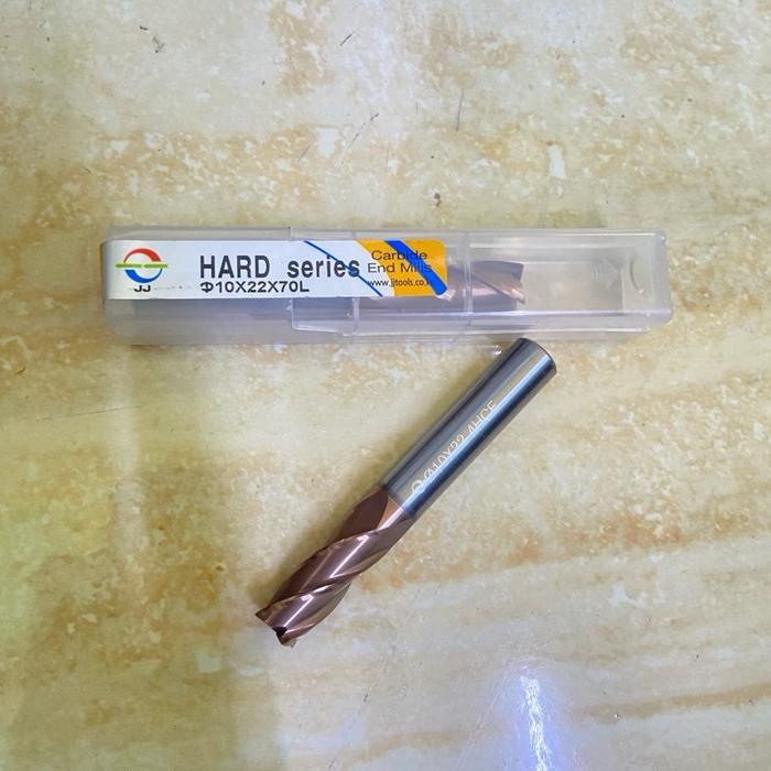 ENDMILL CARBIDE 10 MM, 60 HRC MERK JJ TOOL BARU PROMO TERMURAH