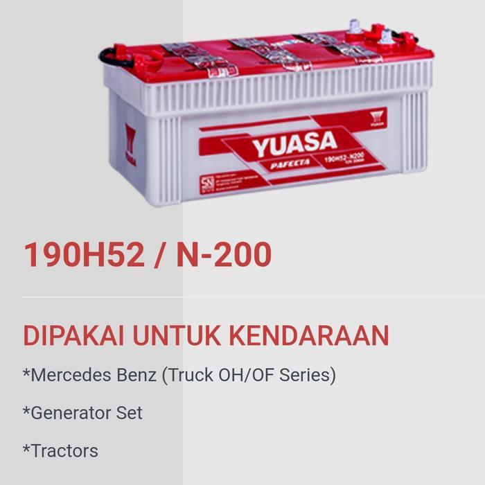 aki yuasa n200 pafecta basah non air zuur