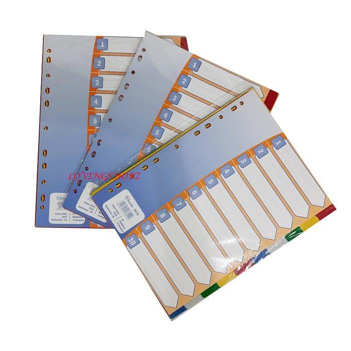 Pembatas Binder ukuran A4 Bambi,Tab Divider Bambi 2510