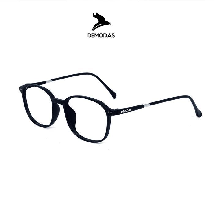 Frame Demodas 2127L Lensa Bluechromic All Size Pria Wanita - Hitam Doff Kacamata Antiradiasi Blueray