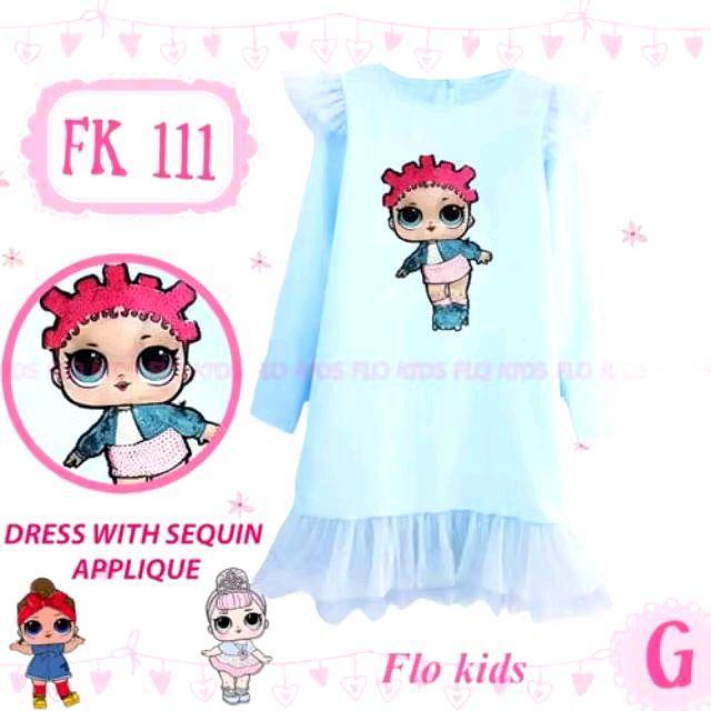 Dress anak sequin Fk 111 G