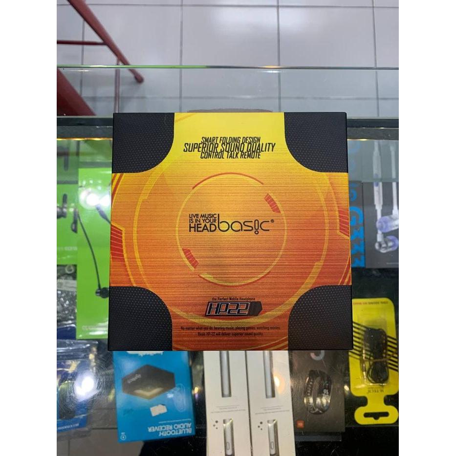 TERMURAH TERLARIS TERBARU HEADPHONE BASIC HP22 +MIC HAPPY SHOPPING