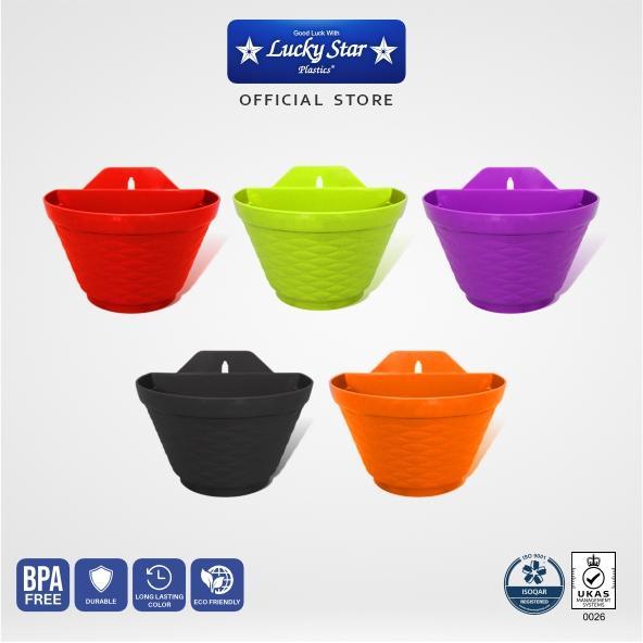 POT BUNGA TEMPEL DAHLIA 30 / POT BUNGA PLASTIK / POT DINDING / PAGAR