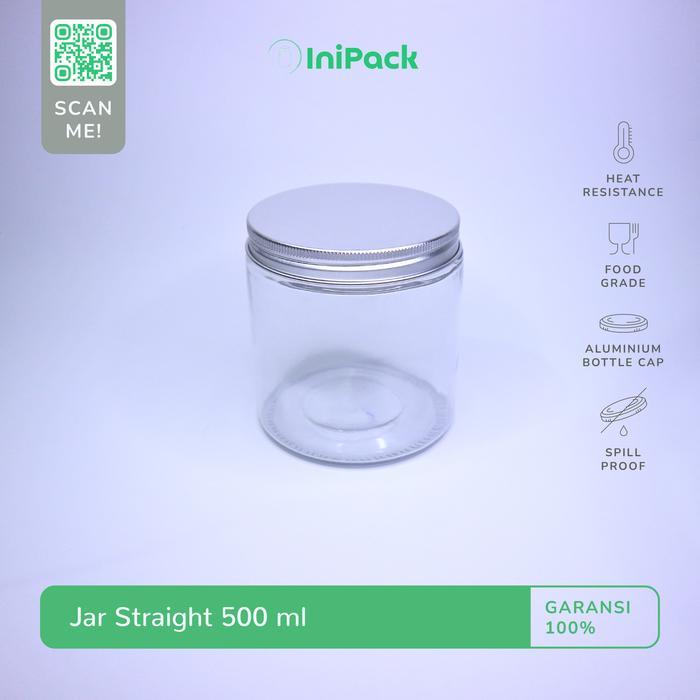 Toples Jar Kaca 500 ML / Botol Toples Kaca 500ML Tutup ALUMINIUM