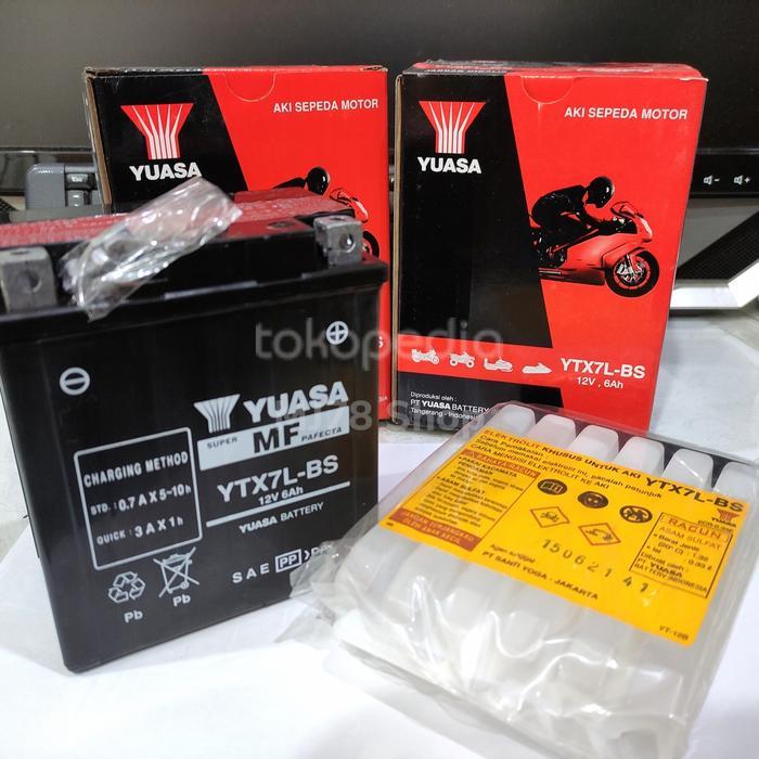 Aki Yuasa Ytx7L-Bs 12V 6Ah, Kawasaki Klx All Seri, Cbr250