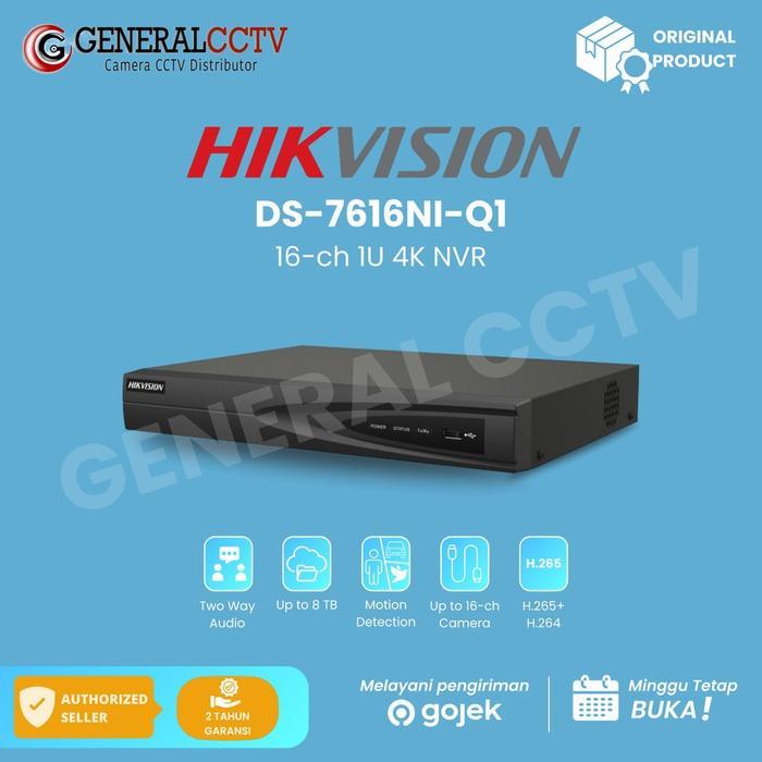 HIKVISION DS-7616NI-Q1 NVR 16 CHANNEL 4K OUTPUT / NVR HIKVISION 16 CHANNEL