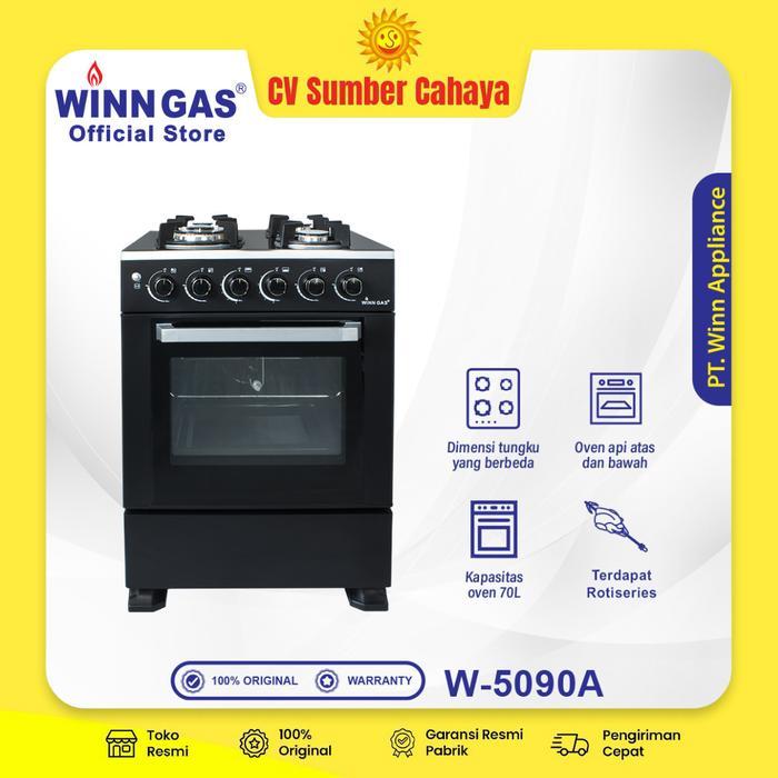 Winn Gas Kompor Standing 4 Tungku + Oven W-5090A W5090 Oven Kompor