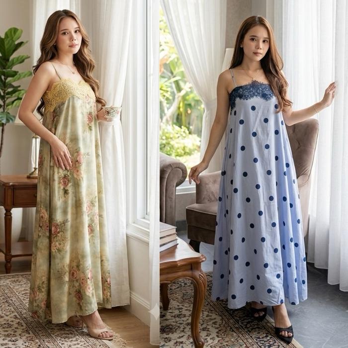 Sorex - Daster Seera Dress Renda Panjang Rayon