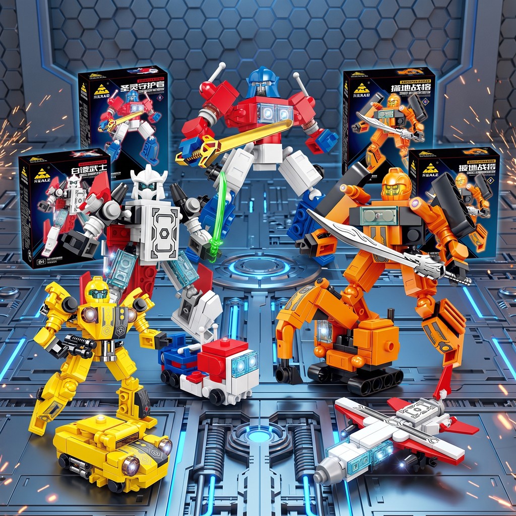 Robot Transformers 2in1 Lega Optimus Prima Building Blocks Bumblebee Brick Toys Cybertron Robot