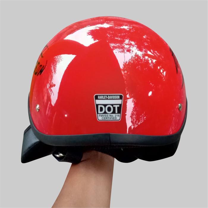 Helm Harley Davidson Cooper Replika Motorcycle custom