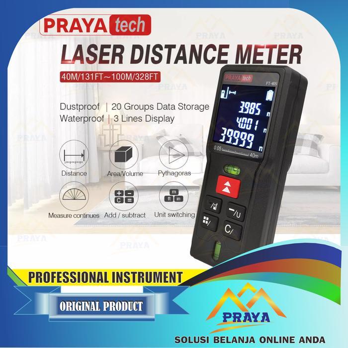 100m laser distance meter / meteran laser PRAYATECH 100 meter digital