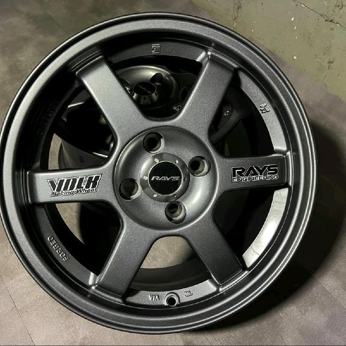 kardus velg TE 37 R15 warna gunmetal - warna silver