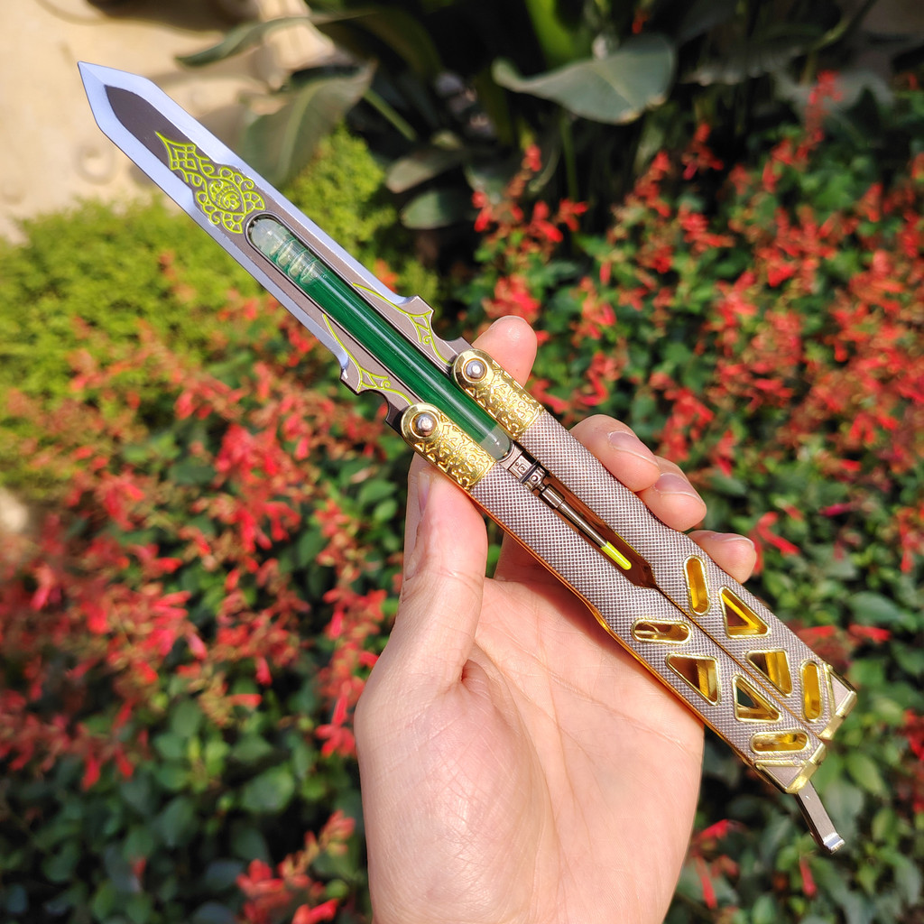 25cm Apex Legend Octane Heirloom Knife Replica-Liquid Tube Collective Blunt Trainer Knife Cosplay