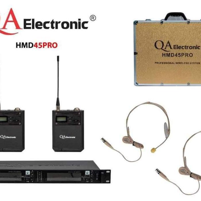 Mic wireless Qa electronic hmd 45 pro clip on headset original