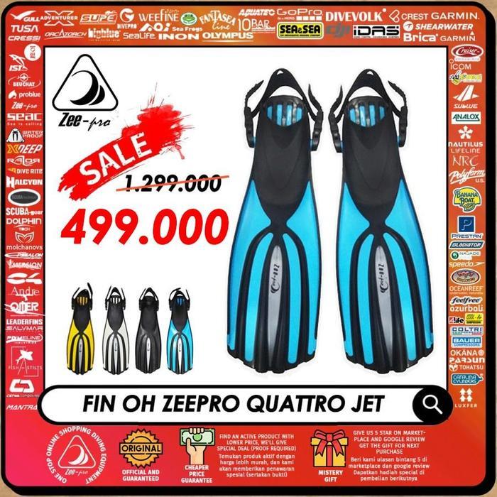 Fins Quattro Jet Zeepro Alat Selam Scuba Diving Fin Kaki Katak Plus Terbaru