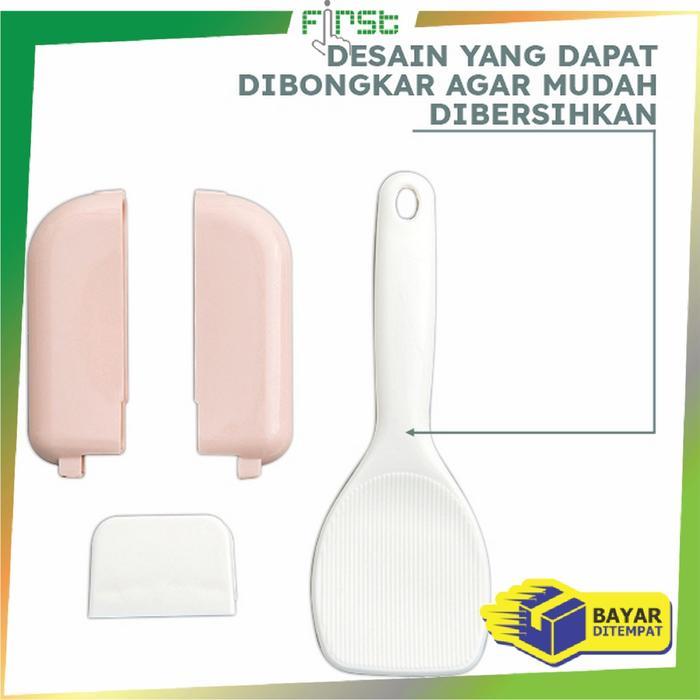 [Cod] Fh C226 Sendok Nasi Penutup Otomatis Tempat Centong Nasi Otomatis Kitchenware