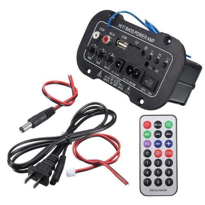 Modul DIY Amplifier Bass T5 Bluetooth Audio Board Subwoofer 5 Inci AC 220V DC 12V 24V Kit Speaker