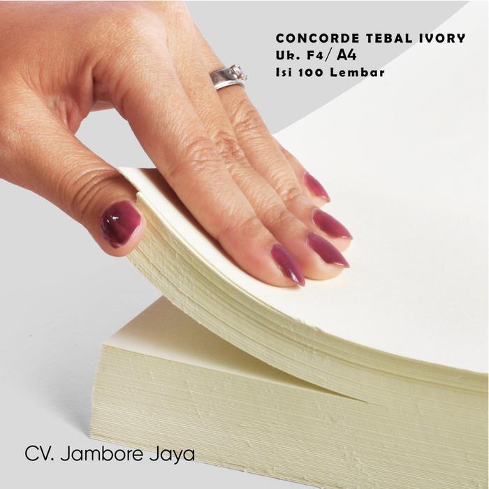 Kertas Concorde Tebal Ivory 230 Gsm F4 / A4