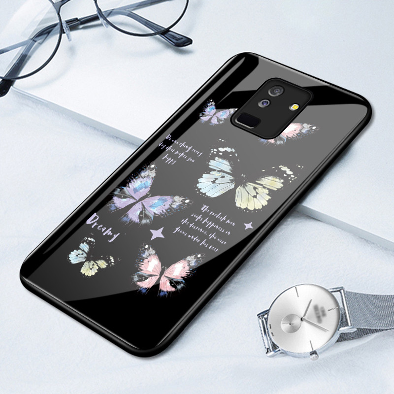 Casing Hp Untuk Samsung A6+ 2018 J8 2018 J6 Plus 2018 J6 Prime Case Gaya Y2K Kupu-kupu Warna-warni H