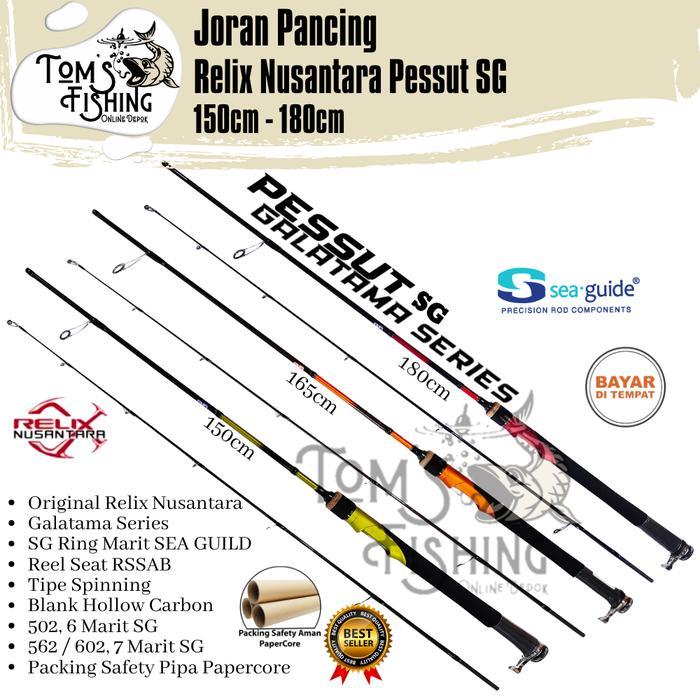 PROMO Joran Pancing PESSUT SG RELIX Nusantara Sea Guild (150cm - 180cm) Galatama Carbon - Toms
